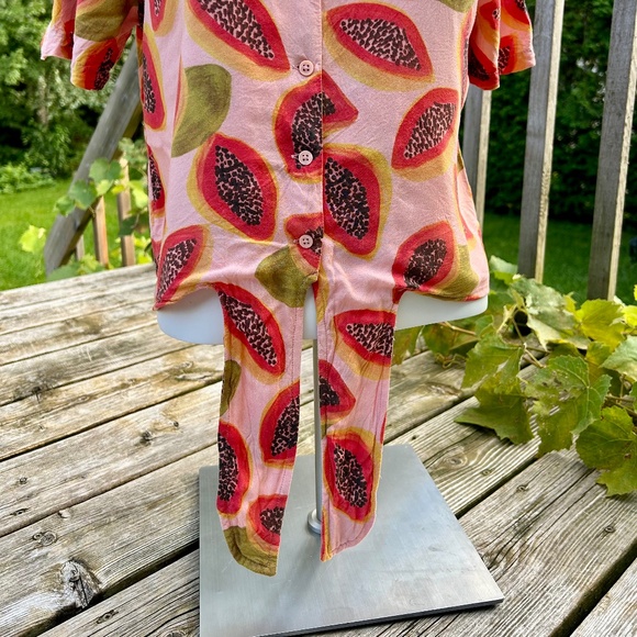 Icône ⎮ Tie front papaya top - Picture 5 of 7